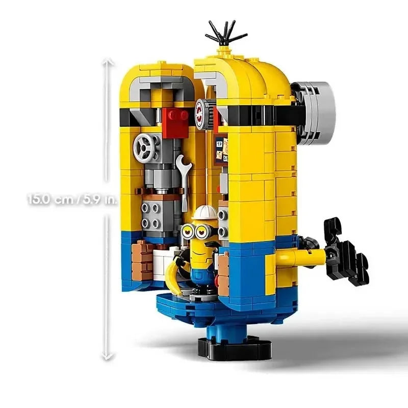 Hot Toys Despicable Me Mini Cute Play Puzzle – Built Minion Building Block Bricks Compatible 75551 DIY Model Decorations Kids Gift